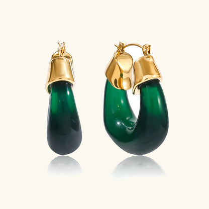 Leighton Chunky Enamel Hoops
