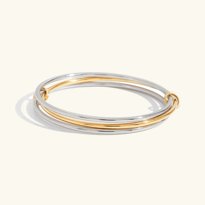 Romina Two Tone Stacked Bracelet