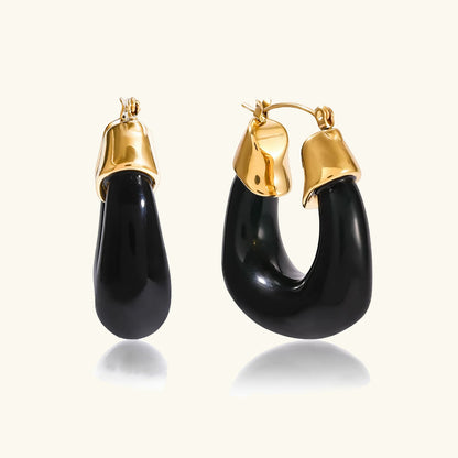 Leighton Chunky Enamel Hoops