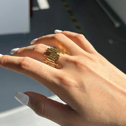 Zoella Abstract Gold Ring