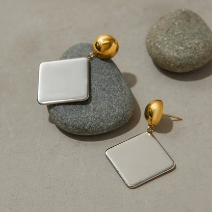 Kelly Geometric Drop Earrings