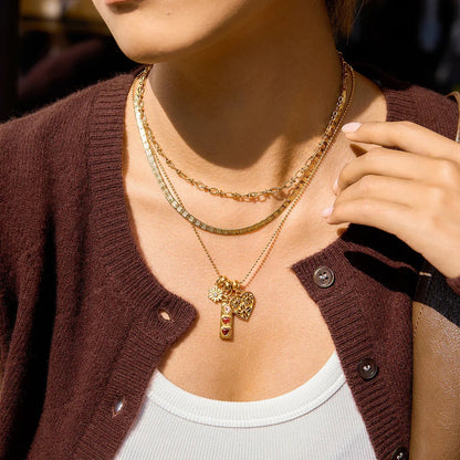 Tatiana Triple Heart Charm Necklace