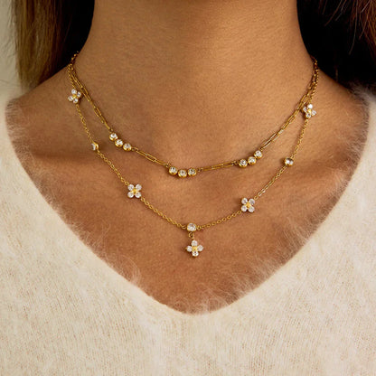 Fortune Diamond Clover Necklace