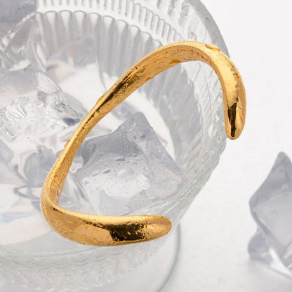 Audrina Contemporary Gold Bangle