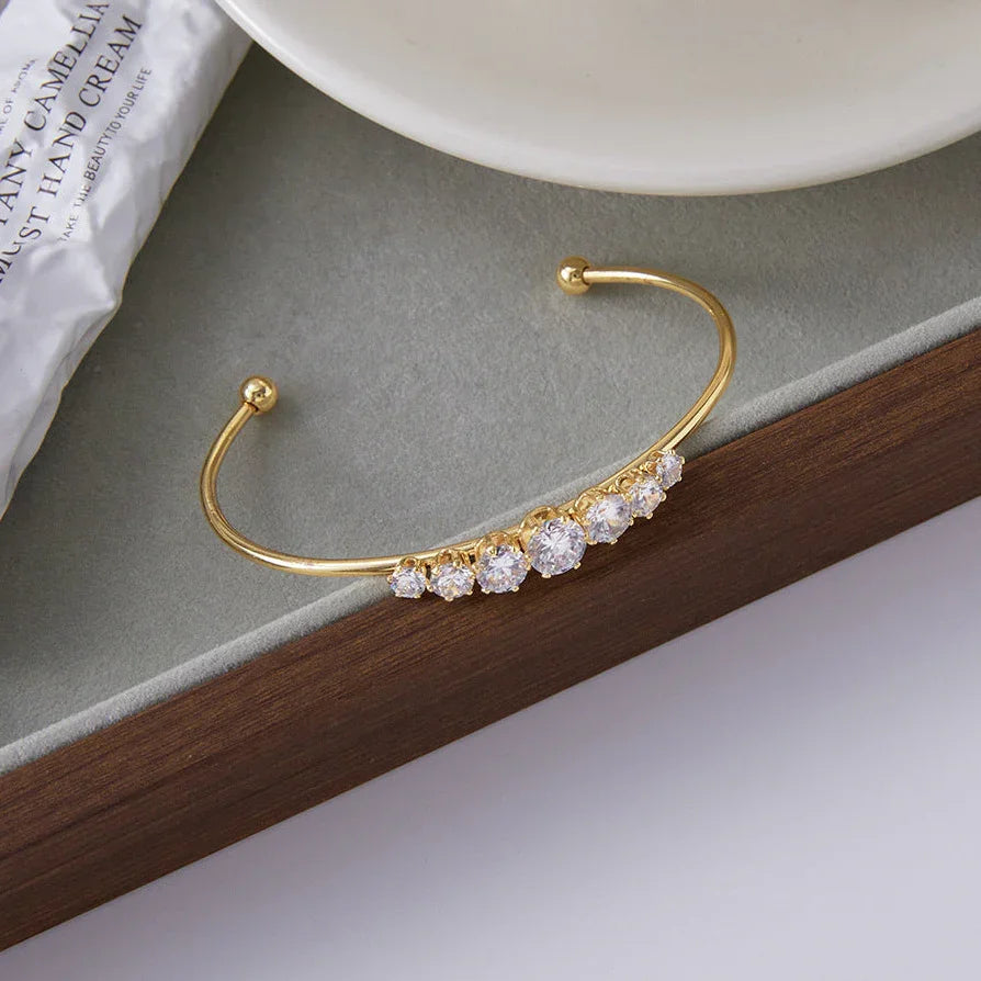 Ashlynn Diamond Gold Bangle