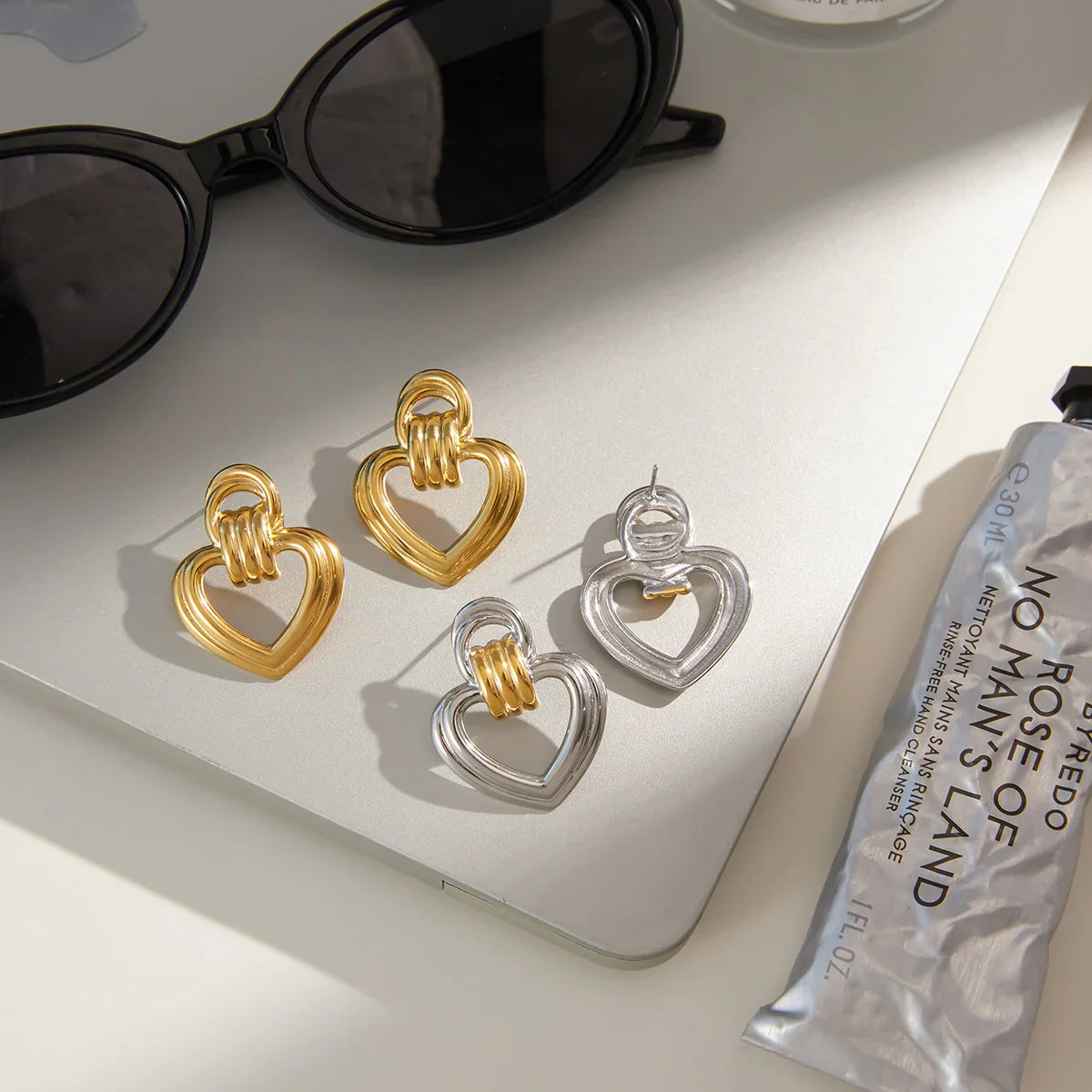 Charmie Gold Heart Earrings