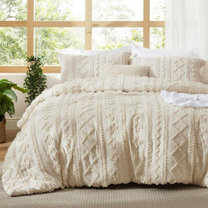 Boho Deluxe Tufted Embroidery Comforter Set