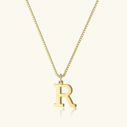 Therese Letter Initial Gold Necklace
