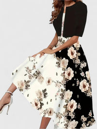 Black-big Floral