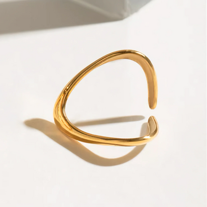 Paisley Gold Arc Ring