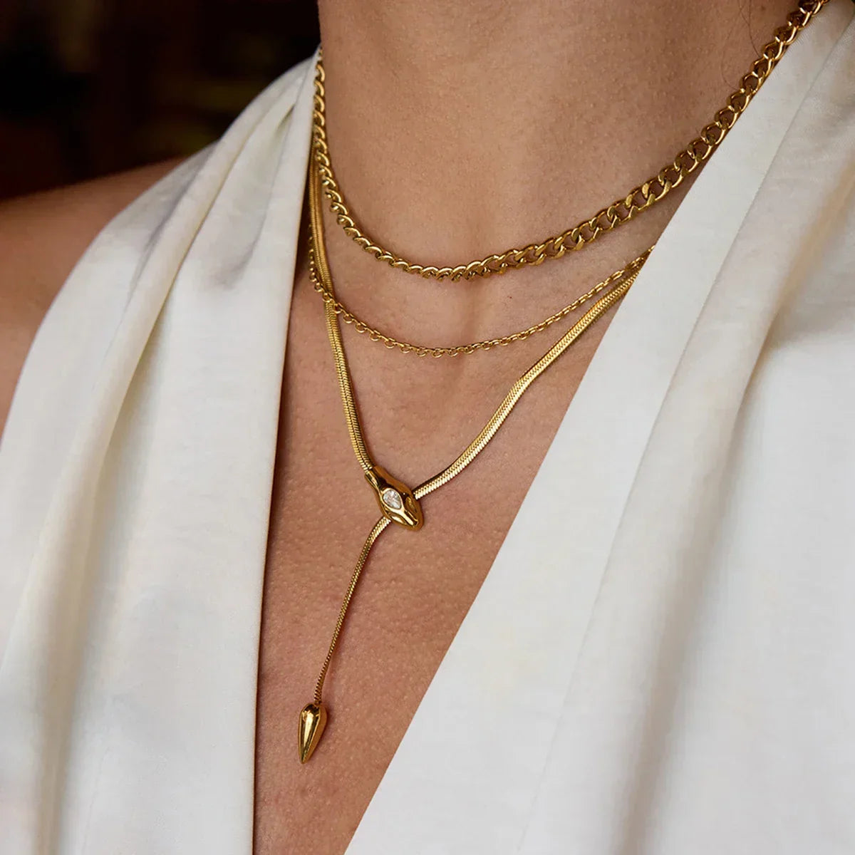 Loraine Gold Chain Necklace
