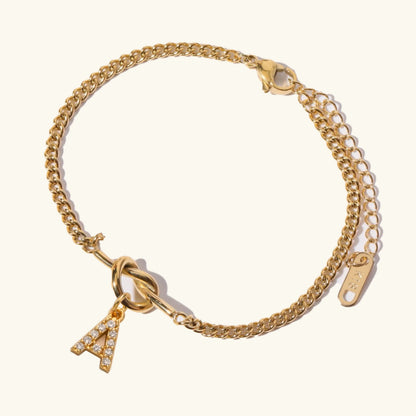 Marisse Diamond Initial Bracelet
