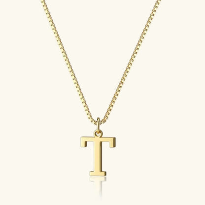 Therese Letter Initial Gold Necklace