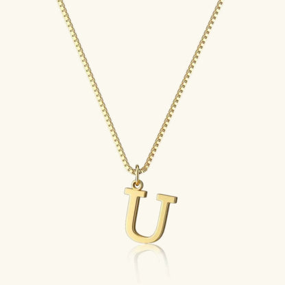 Therese Letter Initial Gold Necklace