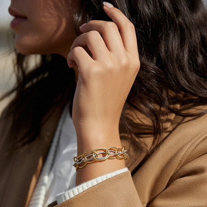 Ramona Two Tone Multi Link Bracelet