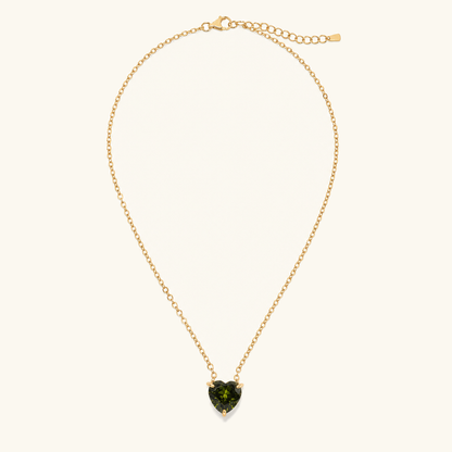Amorette Birthstone Heart Necklace