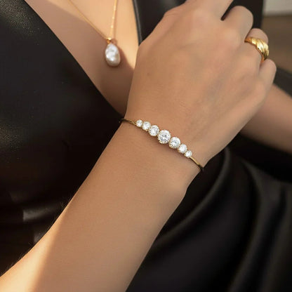 Ashlynn Diamond Gold Bangle
