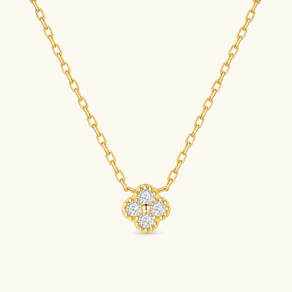 Fleur Diamond Clover Necklace