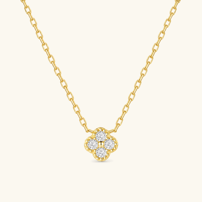 Fleur Diamond Clover Necklace