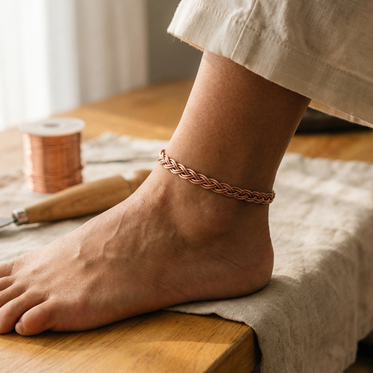 Cora's Reed Copper Anklet