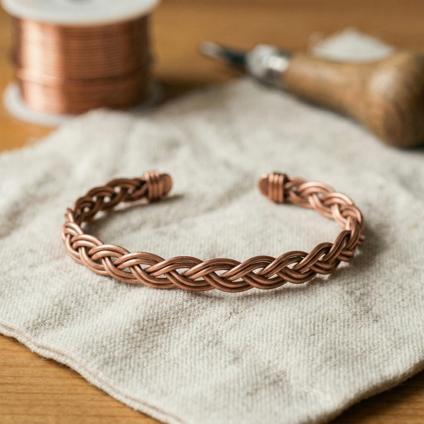 Cora's Reed Copper Anklet