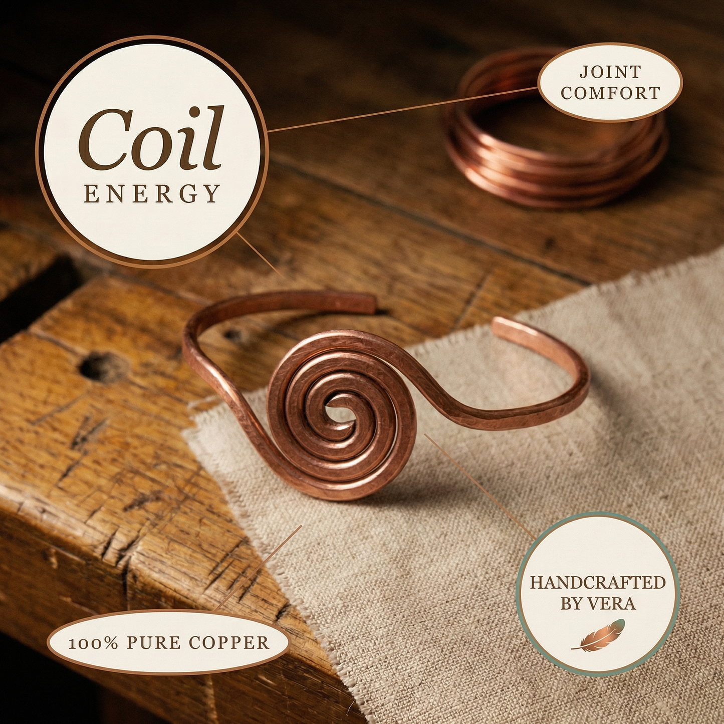 Cora's Coil Copper Anklet