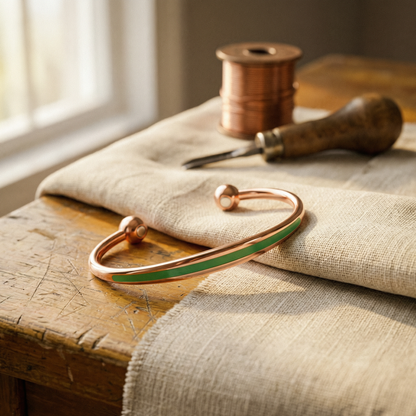 Cora's Jade Copper Bracelet