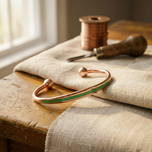 Cora's Jade Copper Bracelet