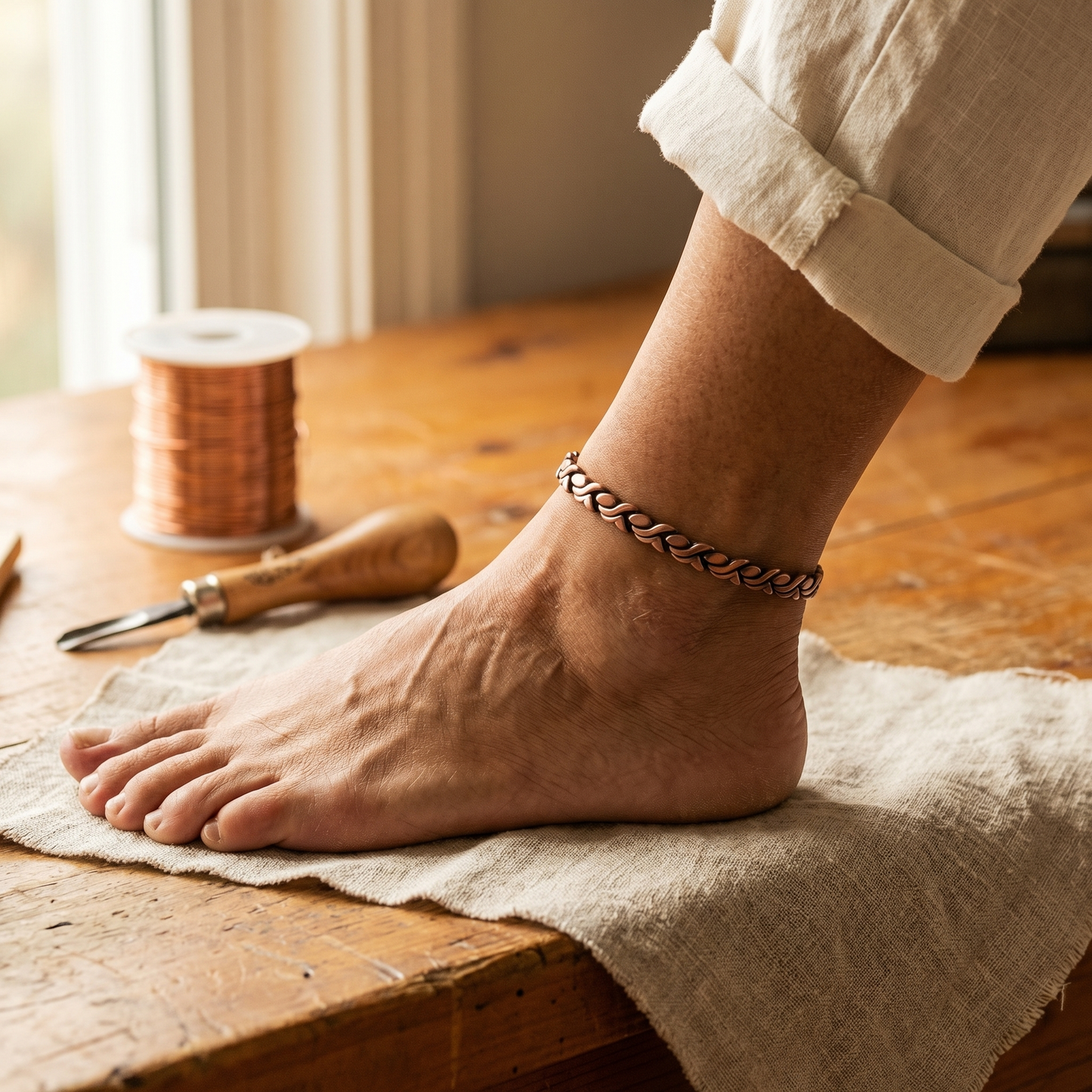 Cora's Dune Copper Anklet