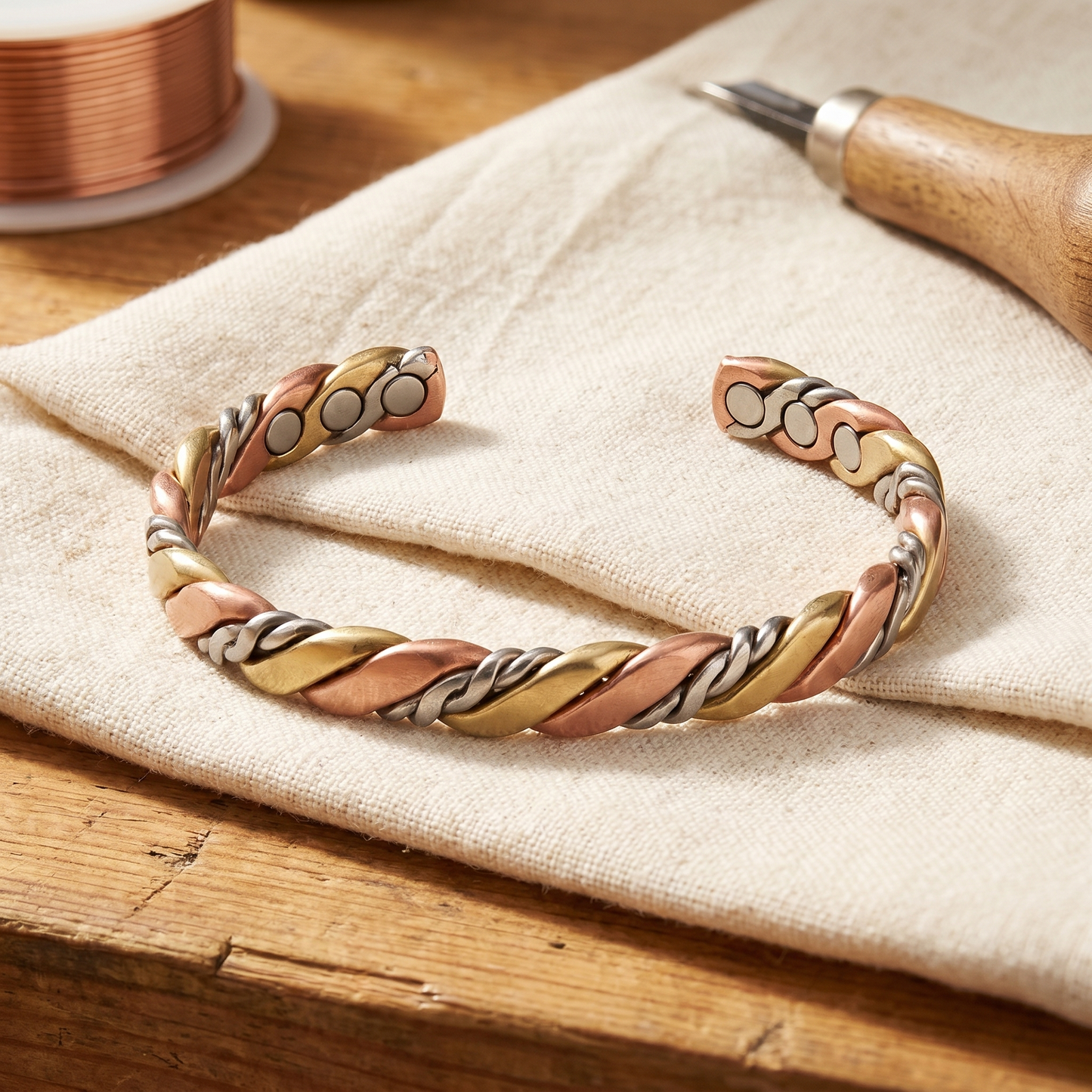 Cora's Stone Copper Bracelet