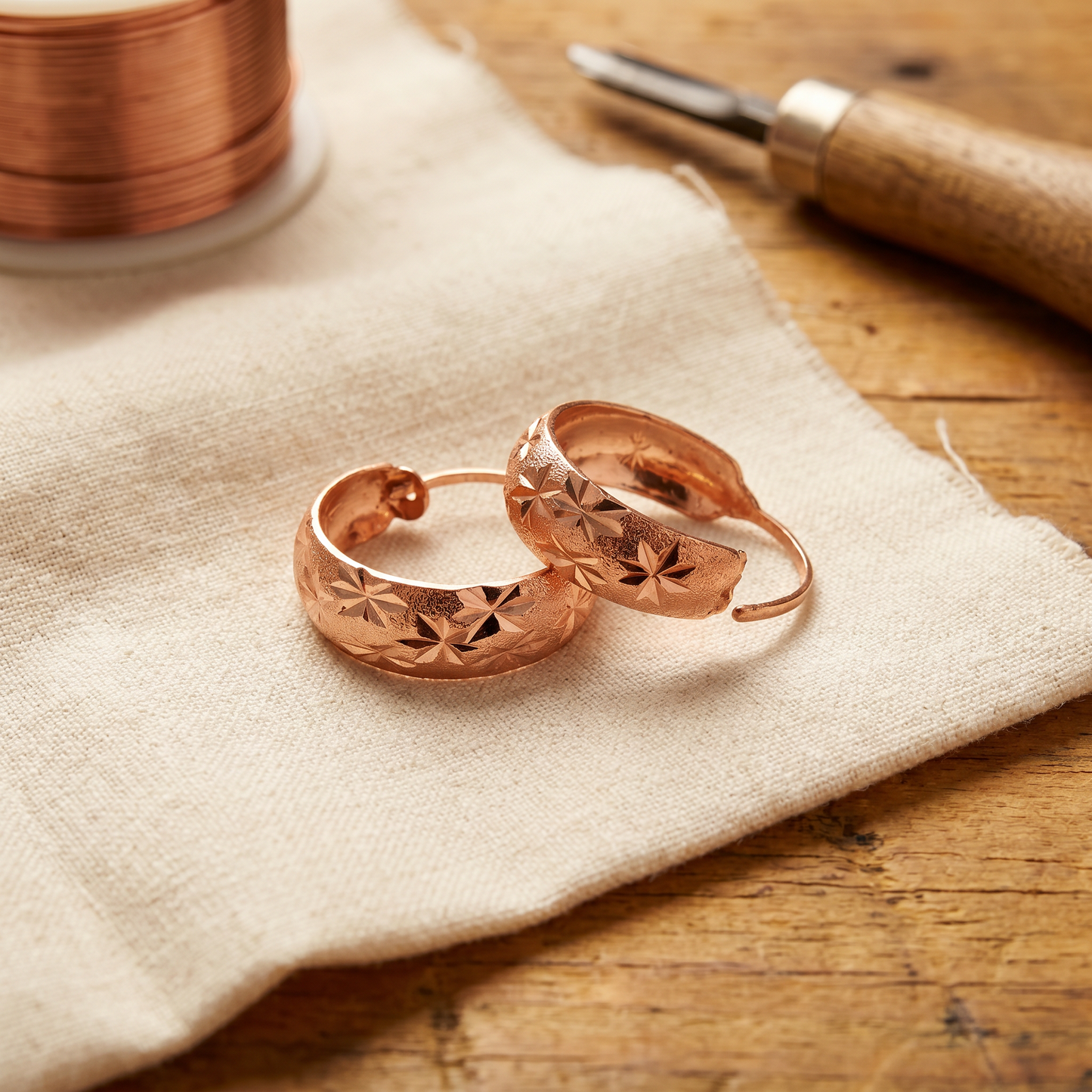 Cora's Dew Copper Earrings