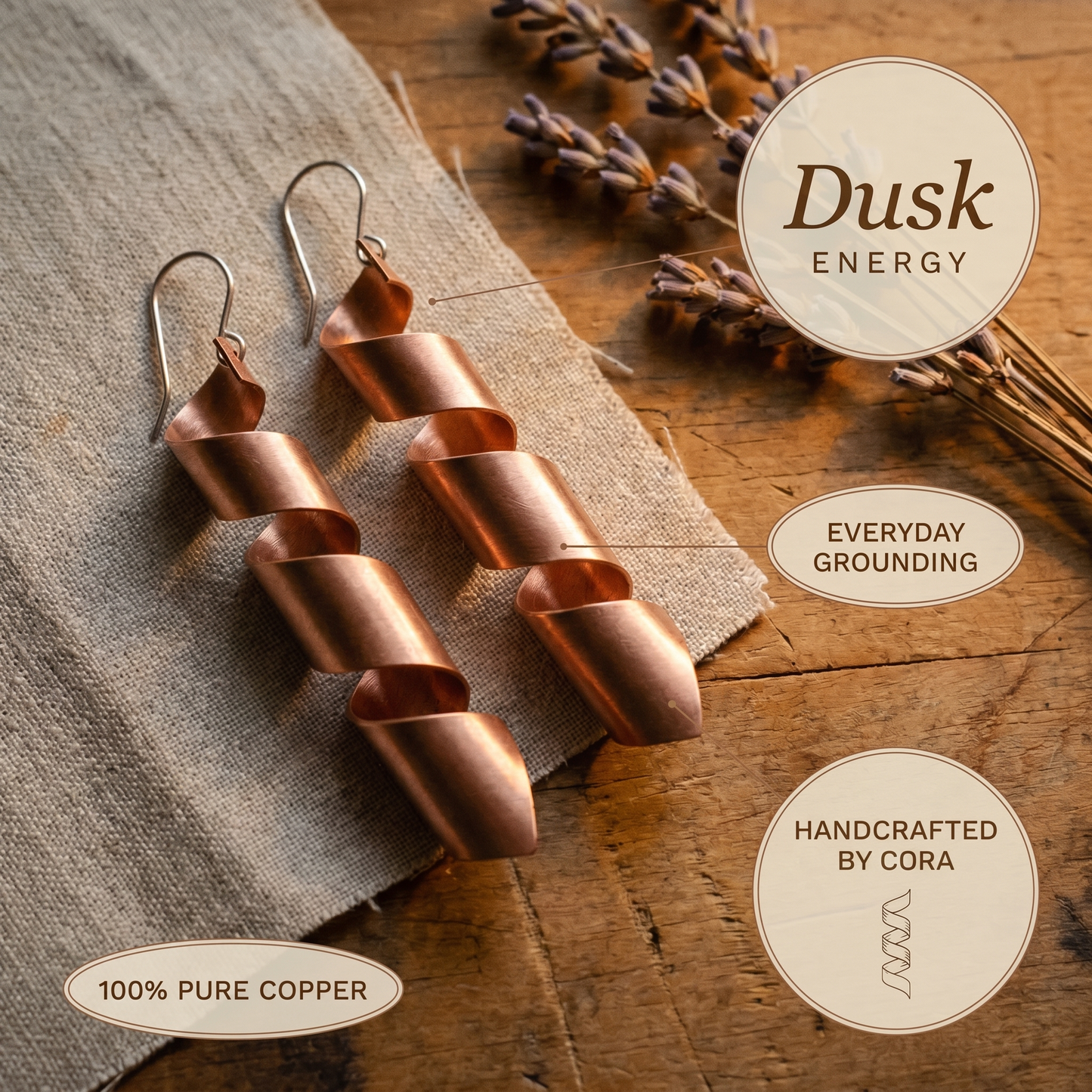 Cora's Dusk Copper Earrings
