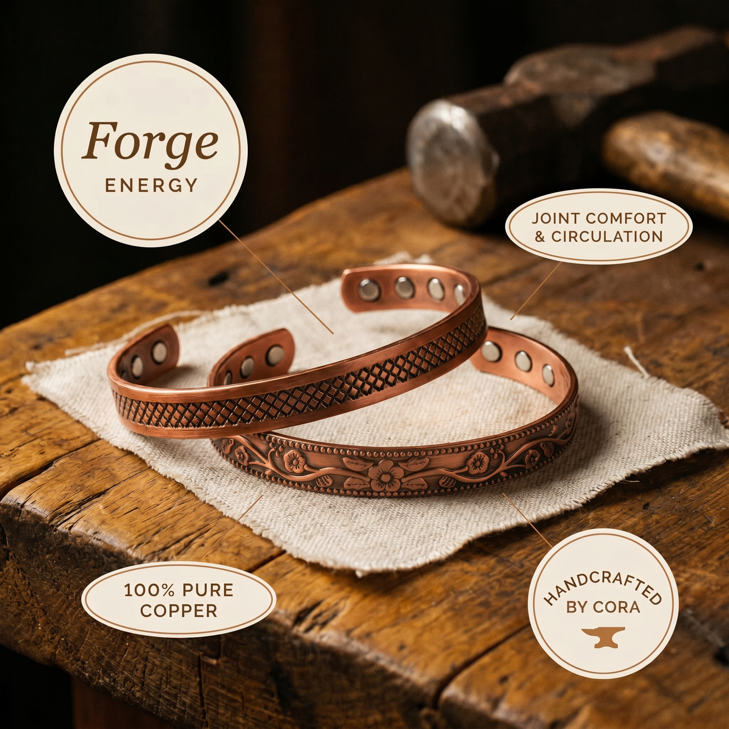 Vera’s Forge Copper Bracelet