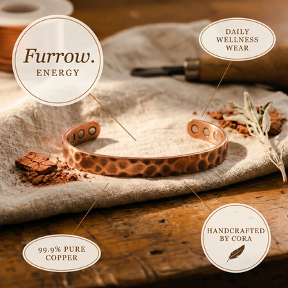 Cora's Furrow Copper Bracelet