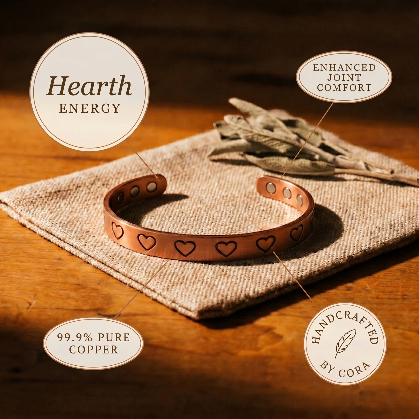 Cora's Hearth Copper Bracelet