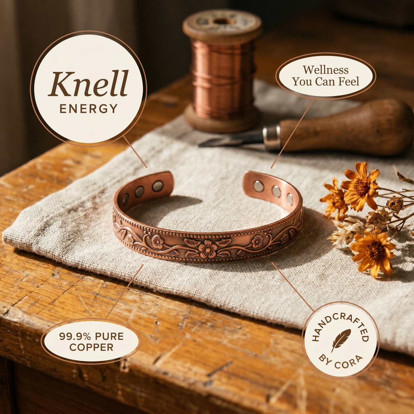 Cora's Knell Copper Bracelet