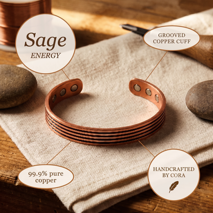 Cora's Sage Copper Bracelet