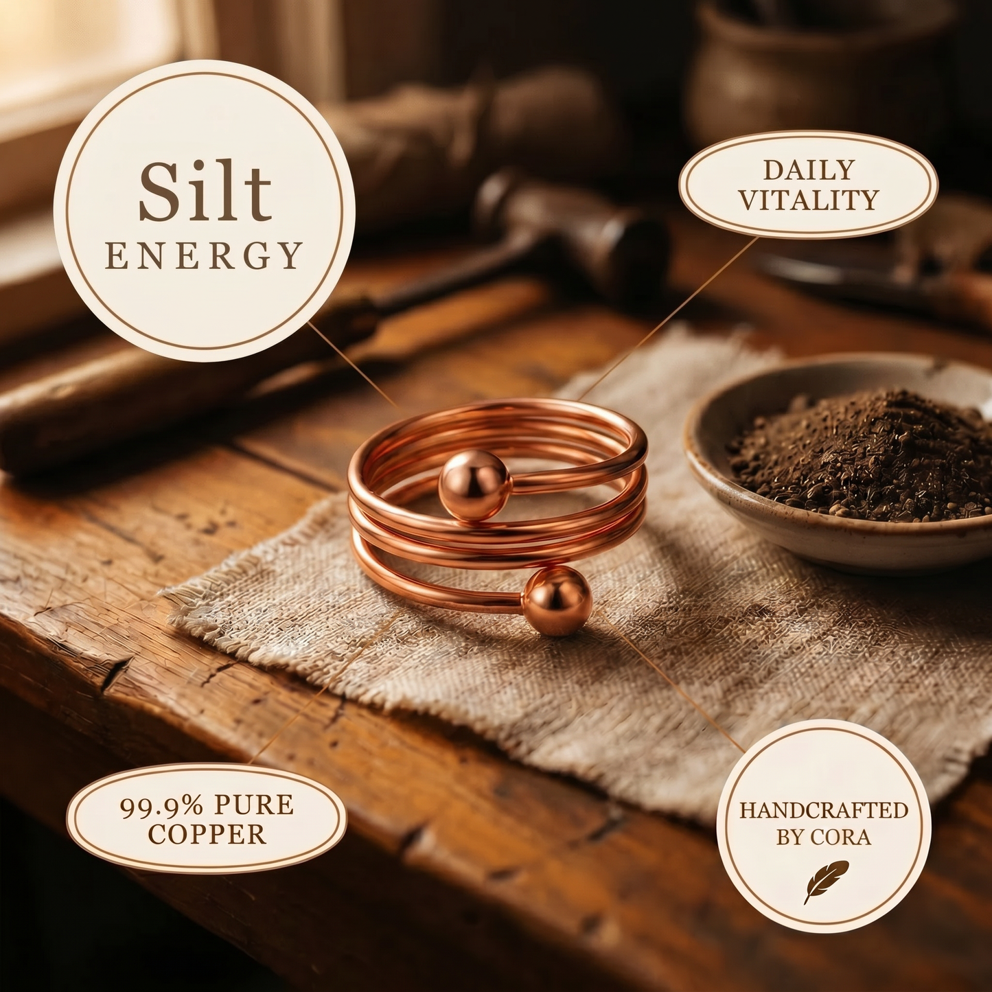 Cora's Silt Copper Ring