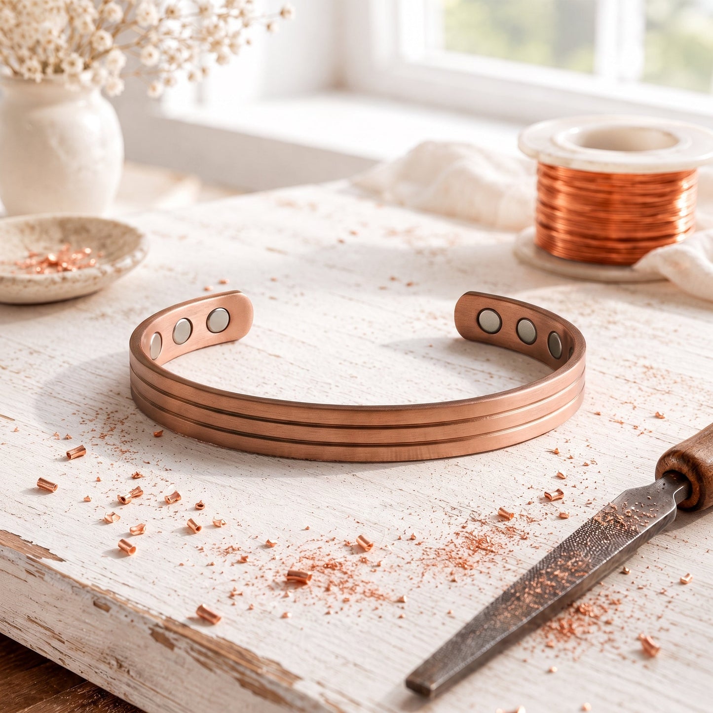 Alorin Furrow Copper Bracelet