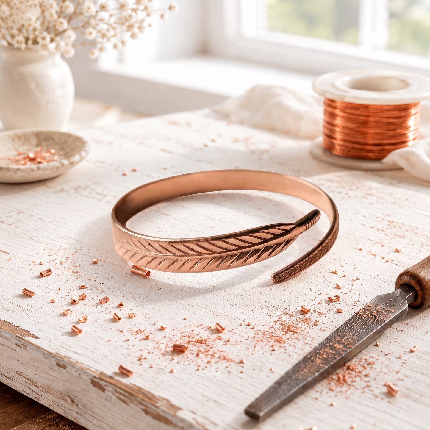 Alorin Feather Copper Bracelet