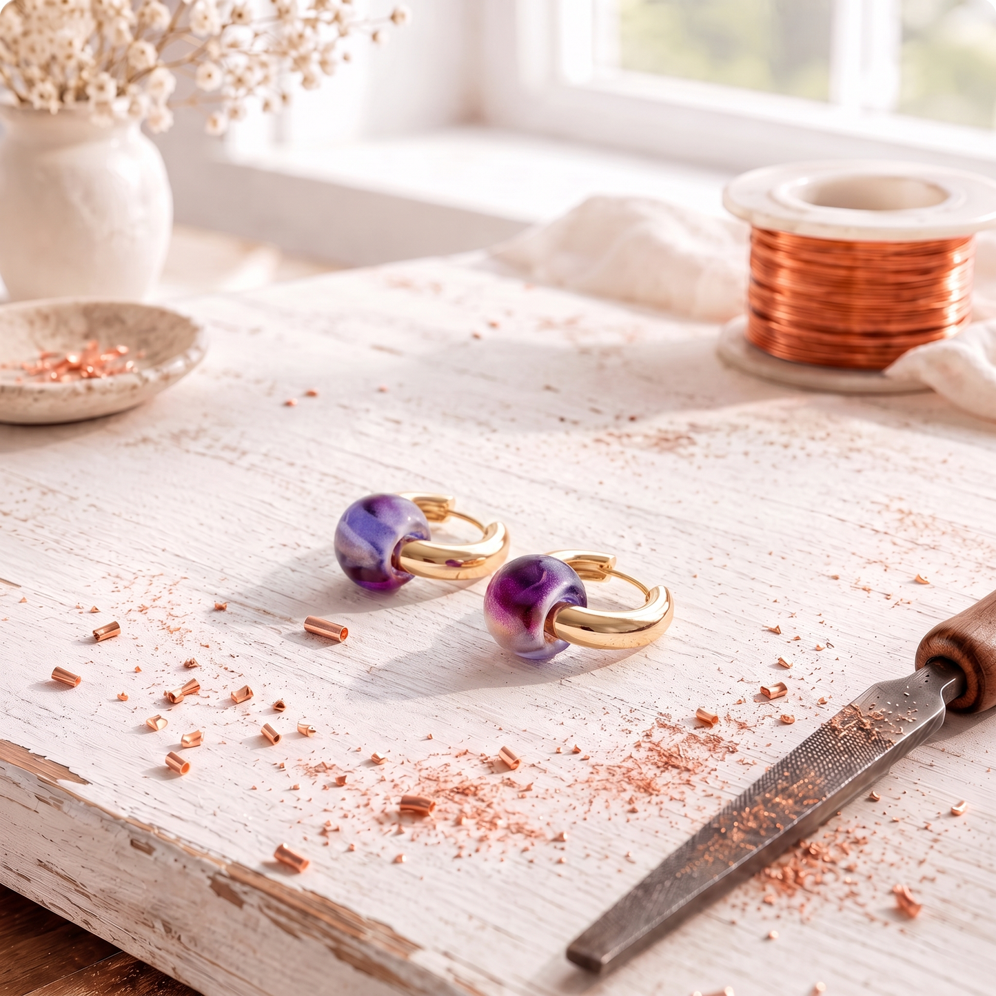 Alorin Prism Copper Earrings