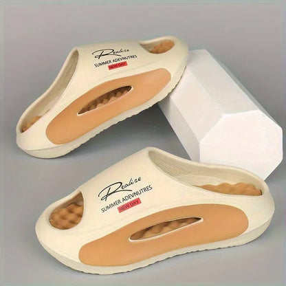 Men's Cloud Slide Sandals | Thick Sole Cushioned Non-Slip EVA Slippers for Indoor & Outdoor Comfort