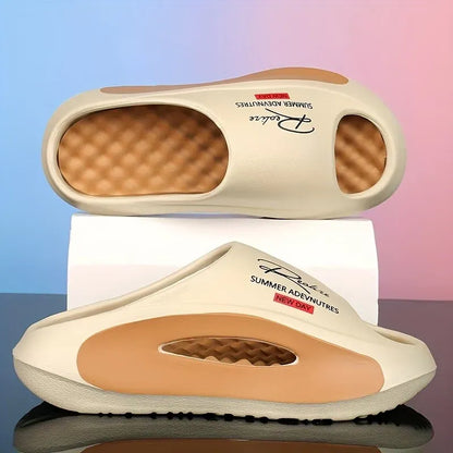Men's Cloud Slide Sandals | Thick Sole Cushioned Non-Slip EVA Slippers for Indoor & Outdoor Comfort