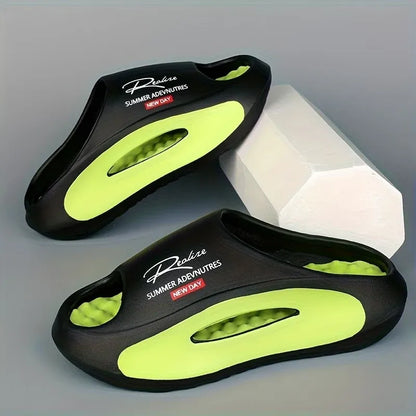 Men's Cloud Slide Sandals | Thick Sole Cushioned Non-Slip EVA Slippers for Indoor & Outdoor Comfort