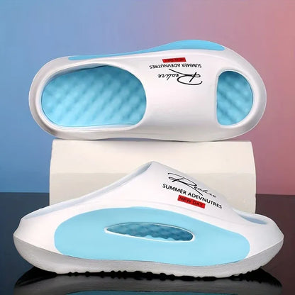 Men's Cloud Slide Sandals | Thick Sole Cushioned Non-Slip EVA Slippers for Indoor & Outdoor Comfort
