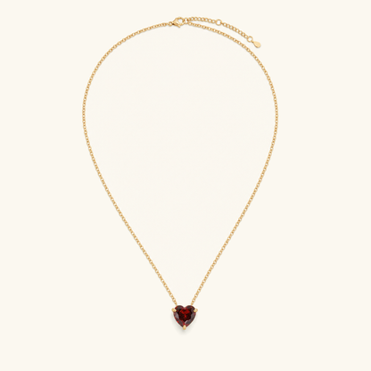Amorette Birthstone Heart Necklace