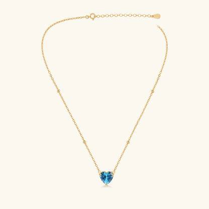 Amorette Birthstone Heart Necklace