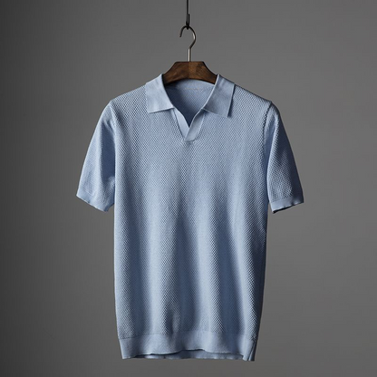 Blake | Men's Textured Short Sleeve Classic Polo Shirt