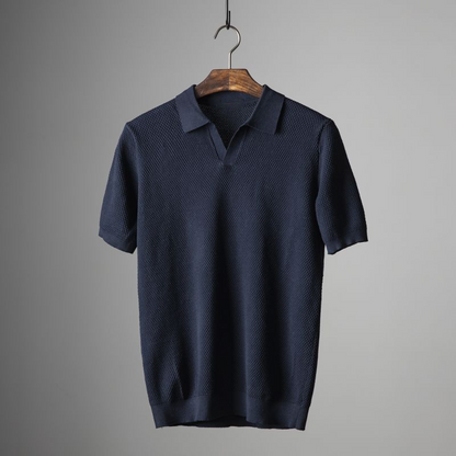 Blake | Men's Textured Short Sleeve Classic Polo Shirt
