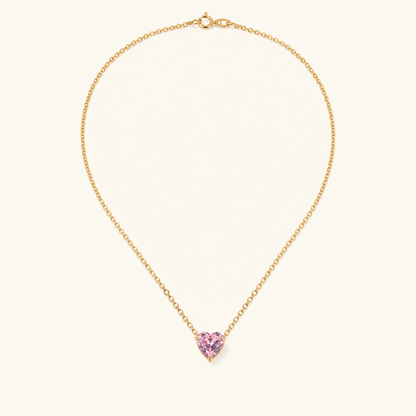 Amorette Birthstone Heart Necklace